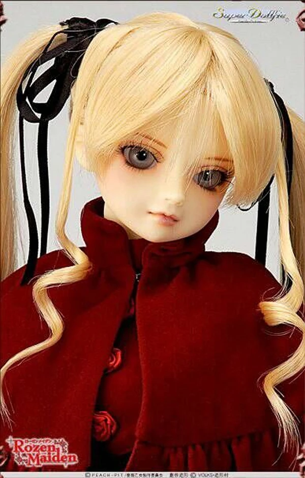 Full Set!Free makeup&eyes included! Shinku shonku Rozen Maiden top quality 1/3 bjd doll manikin clothes wig shoes girl kid gift