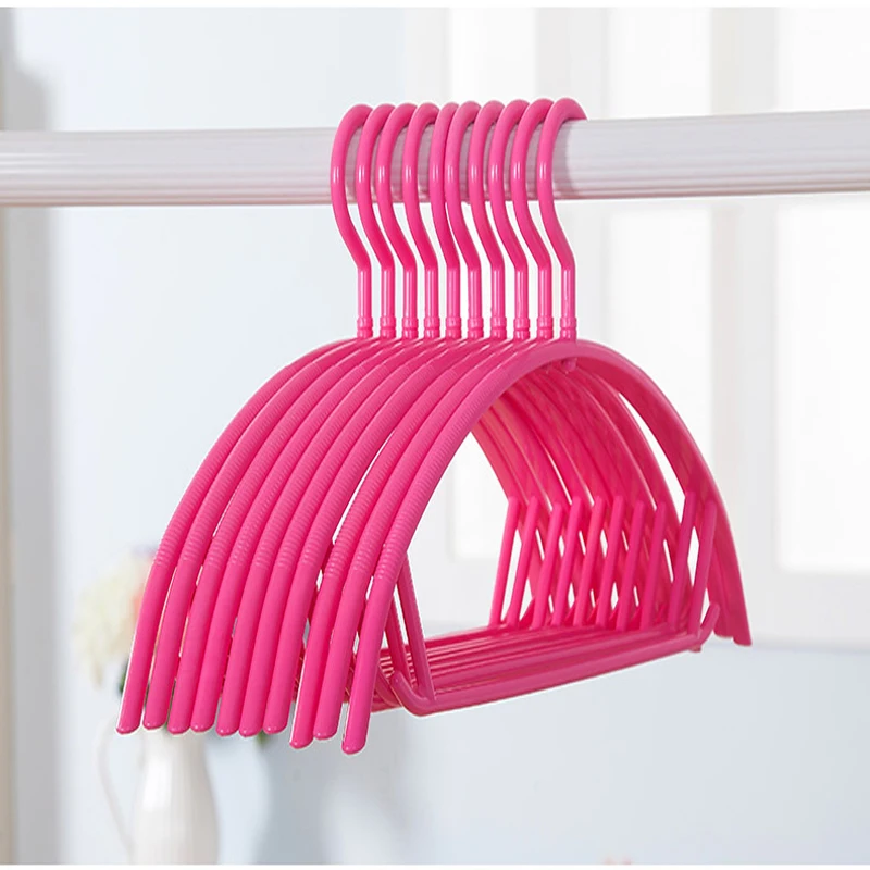 

10pcs/lot 41cm multi-function seamless anti-skid dry and wet clothes rack, plastic clothes-hanger