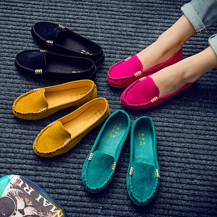 Plus Size 35-43 Women Flats shoes 2023 Loafers Candy Color Slip on Flat Shoes Ballet Flats Comfortable Ladies shoe zapatos mujer