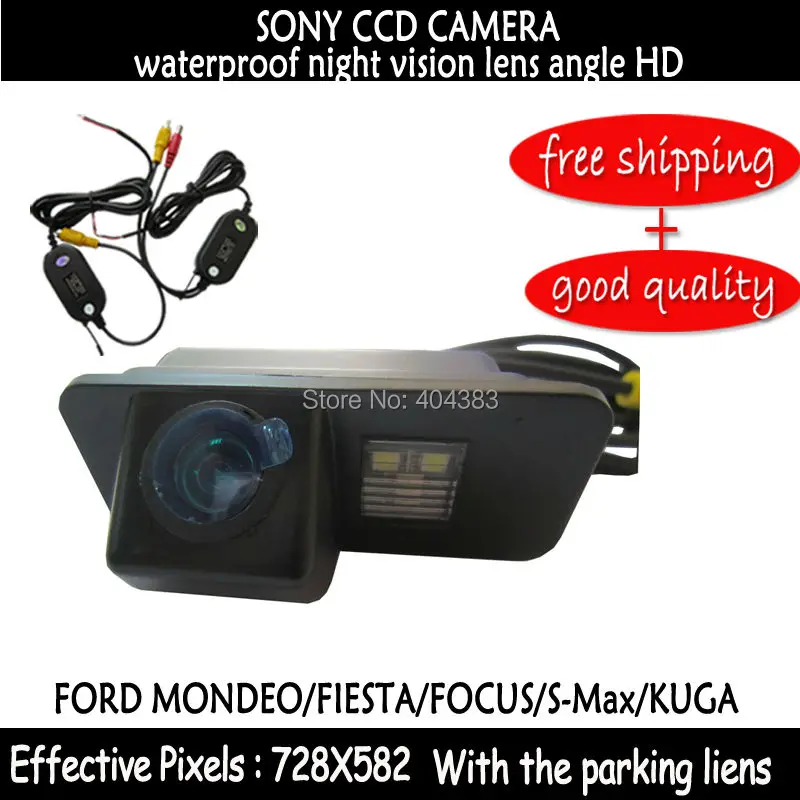 

wireless For Ford Mondeo/Ford Focus Hatchback/Sedan Car backup reverse parking rearview car CCD camera night vision waterproof