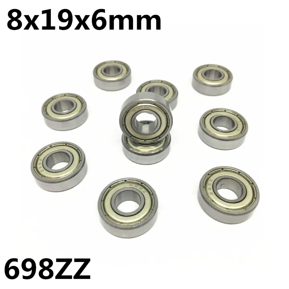 

50Pcs 698ZZ R-1980ZZ 8x19x6 mm Deep groove ball bearing Miniature bearing High quality High speed Advanced 698Z