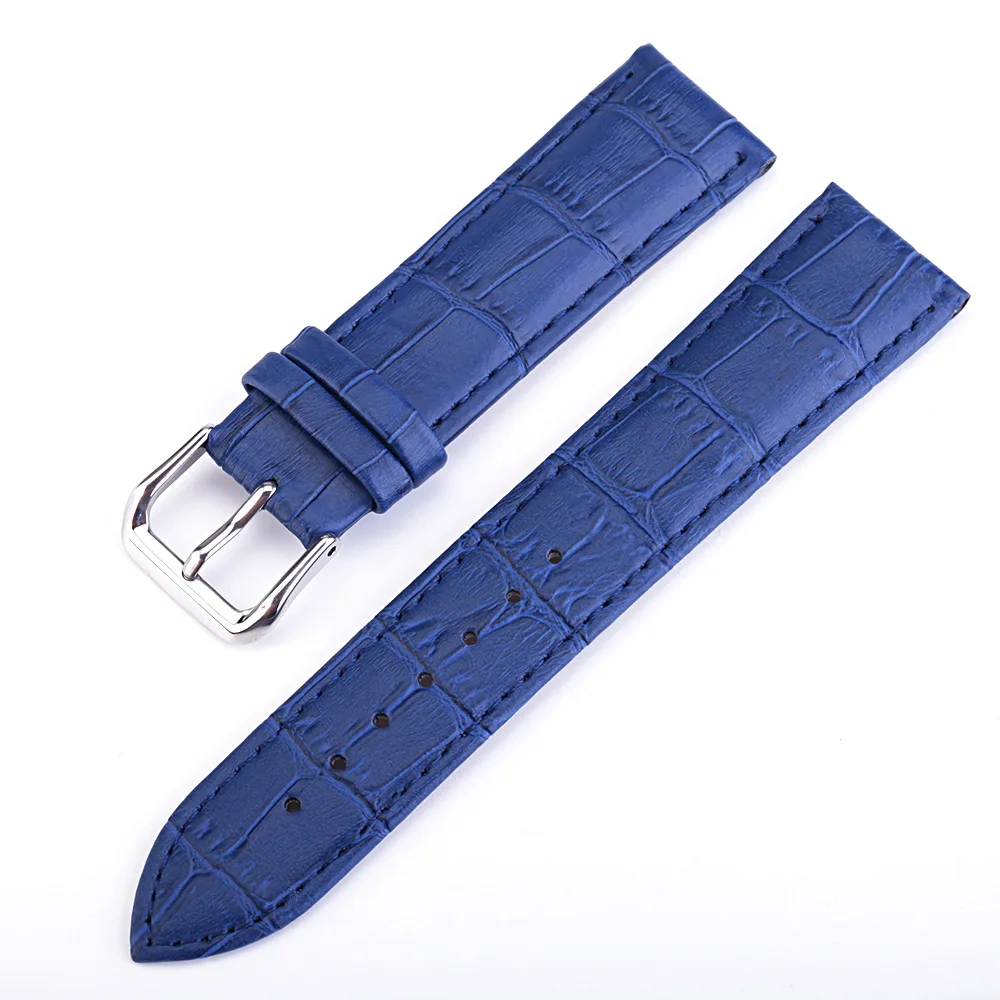 Crocodile Pattern Genuine Leather Strap Watch Band Watchband 12 13 14 15 16 17 18 19 20 22 24 mm Watch Strap Cow Leather Band