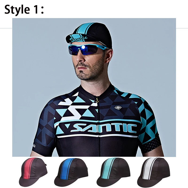 Santic Men Women Breathable Cycling Cap Windproof Warm MTB Road Bike Hat Headwear Spring Summer Outdoor Bicycle Motorcycle Caps