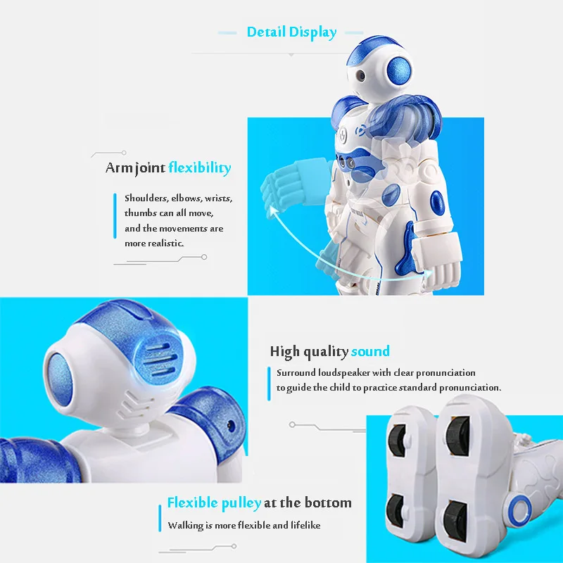 Nuovo telecomando di programmazione intelligente Robotica Toy Biped Robot umanoide per bambini regalo di compleanno per bambini regalo