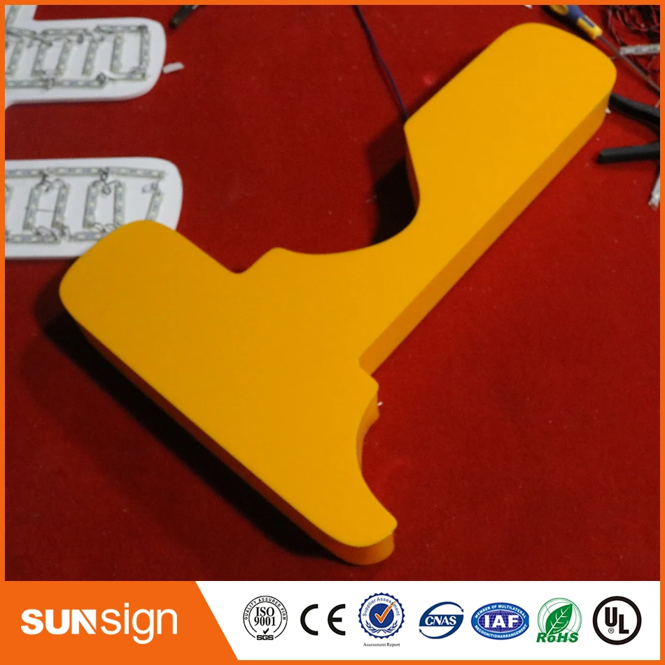 Custom Winkel Venster Reclame Led Verlichte Letters