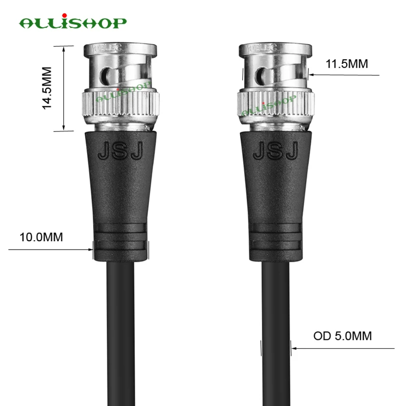 BNC to BNC 1080P HD 3G SD SDI Cable for CCTV Camera Monitor Security System 75Ohm RG59 Coaxial Cord 1/3/5/10/15M