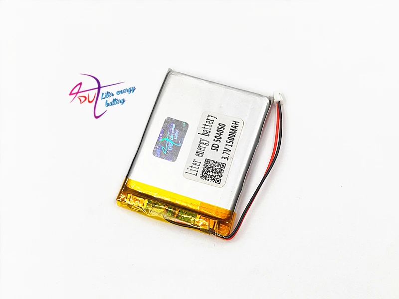 JST 1.25mm 2pin 504050 3.7 V 1500 mAh Litowo-polimerowa LiPo akumulator do Mp3 DVD PAD tablet mobilny pc banku mocy kamera