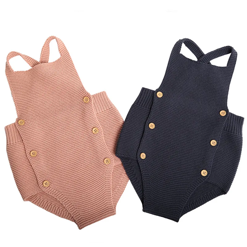 New 2022 Baby Boys Girls Rompers Baby Girl Clothing Jumpsuit Infant Clothing Baby Boy Clothes Sleeveless Newborn Knitted Romper