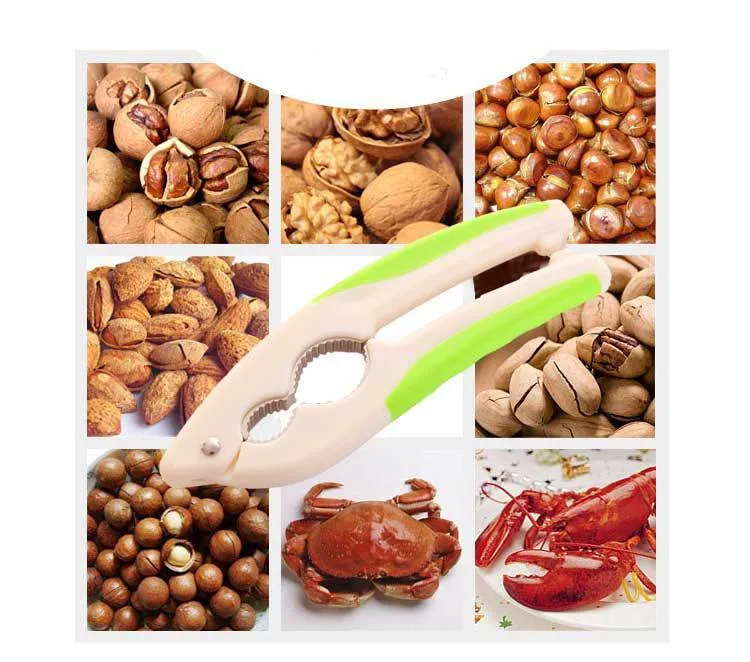 1PC Metal Nut Cracker Stainless Steel Walnut Nut Cracker Kitchen Anti-slip Nutcrackers Pecan Nuts Cracker Opener Tools LF 076