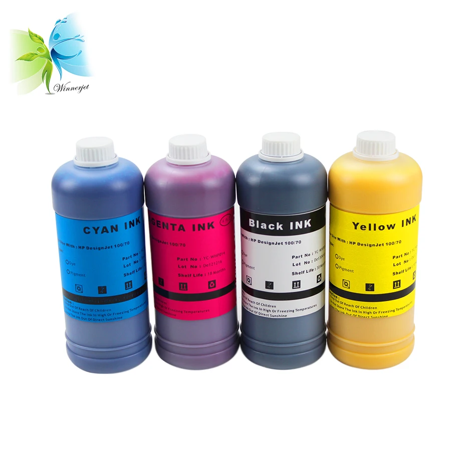 Winnerjet Refilled dye ink For HP301 302 Replacement  Deskjet Printer 1000ml ink with 4 colors