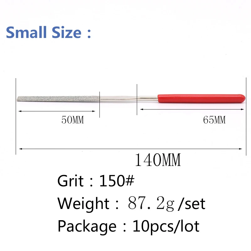 10pcs 140/160/180mm Set di lime per aghi con rivestimento diamantato assortito Mini raspa per utensili in acciaio per hobby e artigianato in vetro ceramico