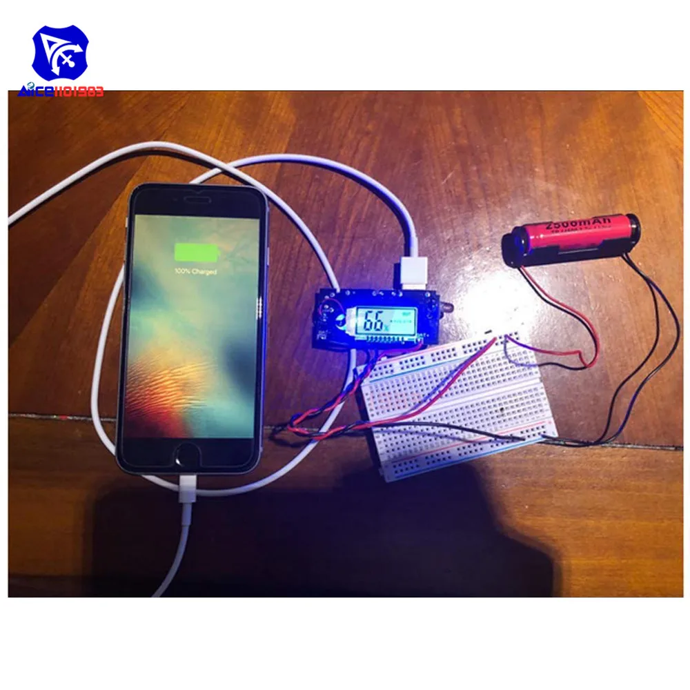 Power Bank 18650 Battery Charger Module Dual USB 5V 1A 5V 2.1A Output Micro USB 5V Input LCD Display Indicator for Smartphone