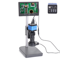 34MP 60fps HDMI USB Digital Electronic Industrial Microscope Camera 100X Zoom C-mount Lens 7\