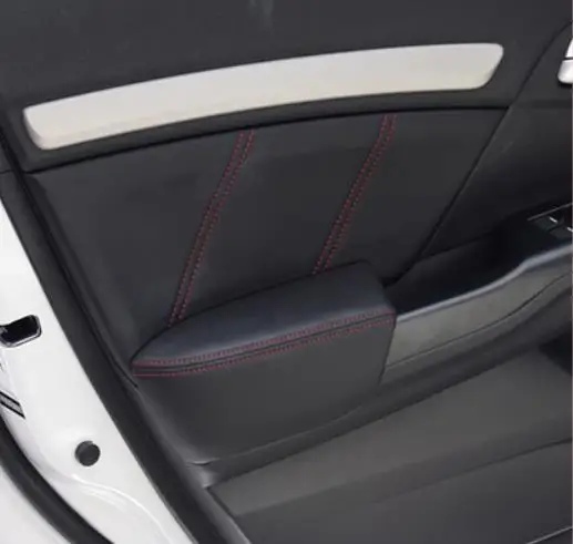 Microfiber Leather Car Door Armrest Panel Protective Cover For Honda Civic  2012 2013 2014 2015 9th Gen with Mount Fittings