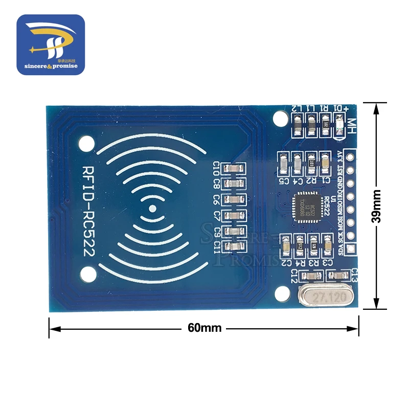 MFRC-522 RC-522 RC522 13.56 Mhz Antenna RFID IC Wireless Module For Arduino IC KEY SPI Writer Reader IC Card Proximity Module