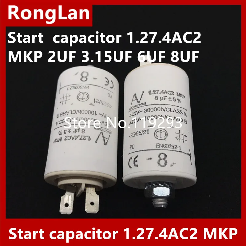 [BELLA] [New Original] ARCOTRONICS Motor inverter start  capacitor 1.27.4AC2 MKP 2UF 3.15UF 6UF 8UF