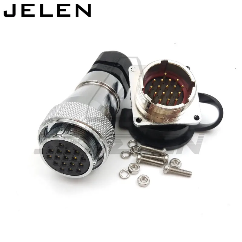 

WF28 serie 17pin Male(socket) and female(plug) waterproof connectors plug and socket, Industrial waterproof connector