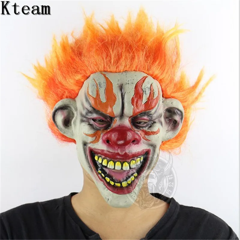 2018 Joker Clown Costume Mask Creepy Evil Scary Halloween Clown Mask Pennywise Clown Mask Scary Evil Jester Clown Full Face