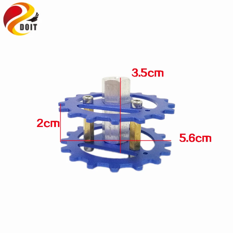 DOIT 2 stks/partij Y3 Metalen Aandrijfwiel Rupswiel 4/5/6mm Binnenmaat voor Y100 Robot Tank Chassis DIY RC Speelgoed Onderdelen