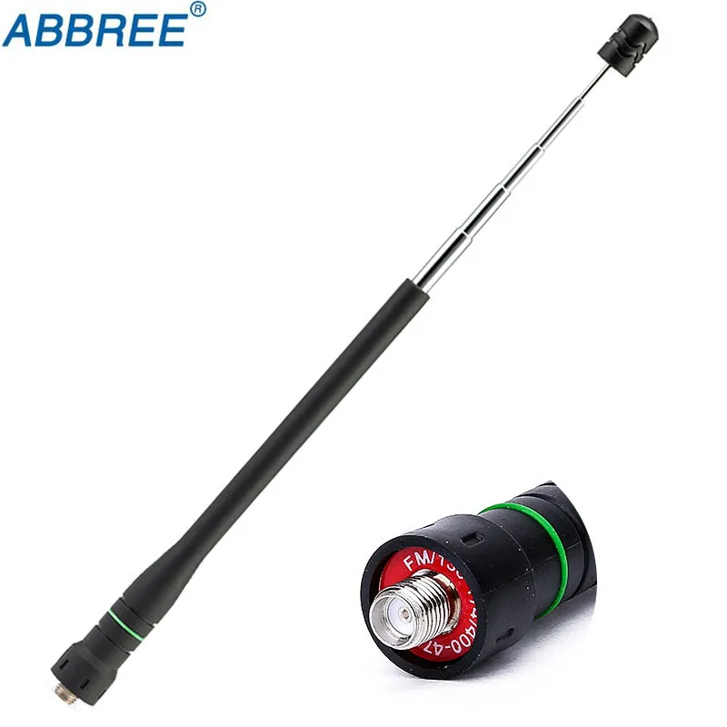 Abbree AR-775 teleskop antenne sma-weiblich/männlich/bnc dual band antenne für quan sheng uv k5 k6 baofeng UV-5R BF-888S 21 ham radio – Detail 3