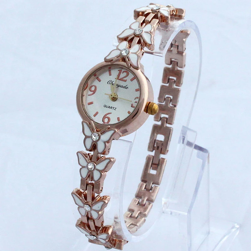 드롭 배송 패션 나비 스트랩 팔찌 숙녀/여자/여자 석영 아날로그 스테인레스 스틸 bowknot 시계 손목 시계 o59