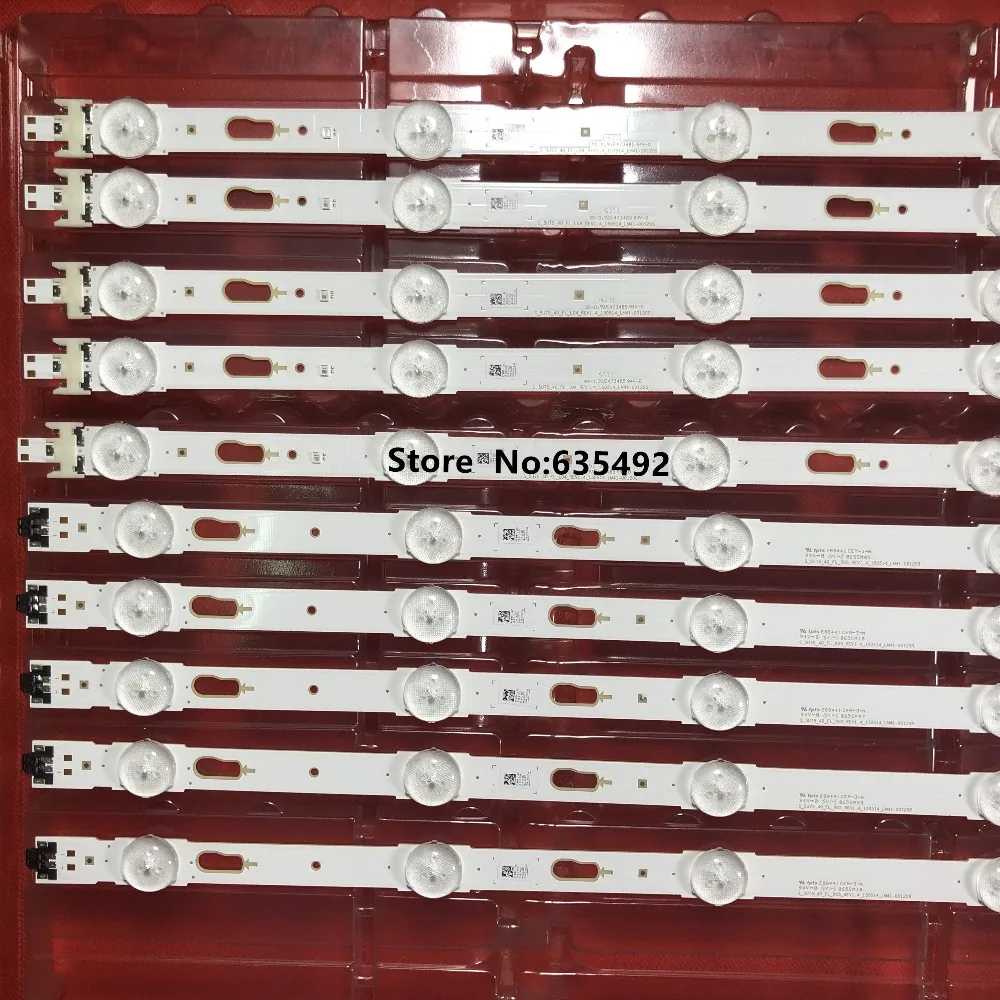 10 مجموعة LED شريط إضاءة خلفي ل V5DU-400DCA-R1 V5DU-400DCB-R1 UE40JU7000 UE40JU6590 UE40JU6500 UE40JU6472 UE40JU6450 UE40JU6430