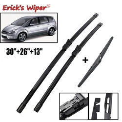 Erick's Wiper LHD Front & Rear Wiper Blades Set For Ford S-Max Smax 2009 - 2015 Windshield Windscreen Window Brushes 30