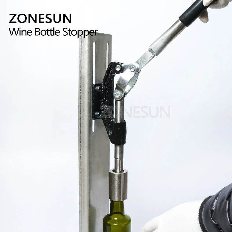 ZONESUN Manual Stainless Steel Corkers Wine Corking Machine Capping Tool Brewed Wine Bottle Cork Press Inserting Machine