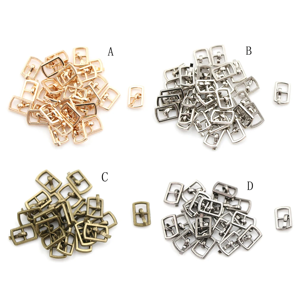 Newest 10pcs Mini Doll Buttons Ultra-Small Tri-Glide Buckle Doll Belt Buckle Doll Shoes Buckle Blyth Doll Clothing Buckles 4.5mm