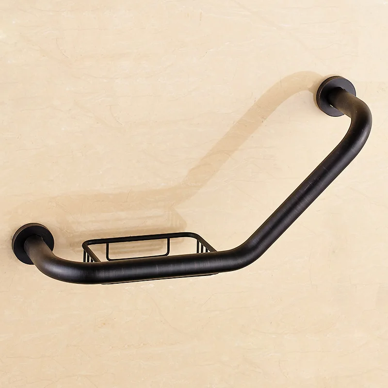 Bathroom Armrest Black/Gold/Chrome/Rose Gold Brass Bathroom Handle Bathtub Armrest Handrail Grab Bars Luxury Hand Bar Safety Bar