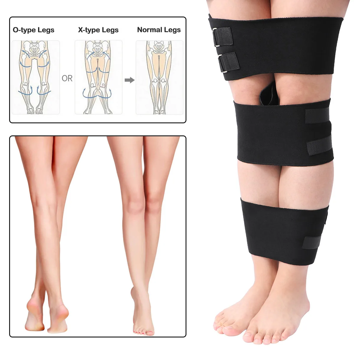 

Posture Corrector 3Pcs/Set O/X Legs Correction Braces Bandage Knock knee Bowlegs Orthotic Straightening Thigh Knee Pads Support