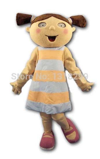 Mascotte Meisje Perzik Mascotte Kostuum Fancy Dress Fancy Kostuum Cosplay Thema Mascotte Carnaval Kostuum Kits