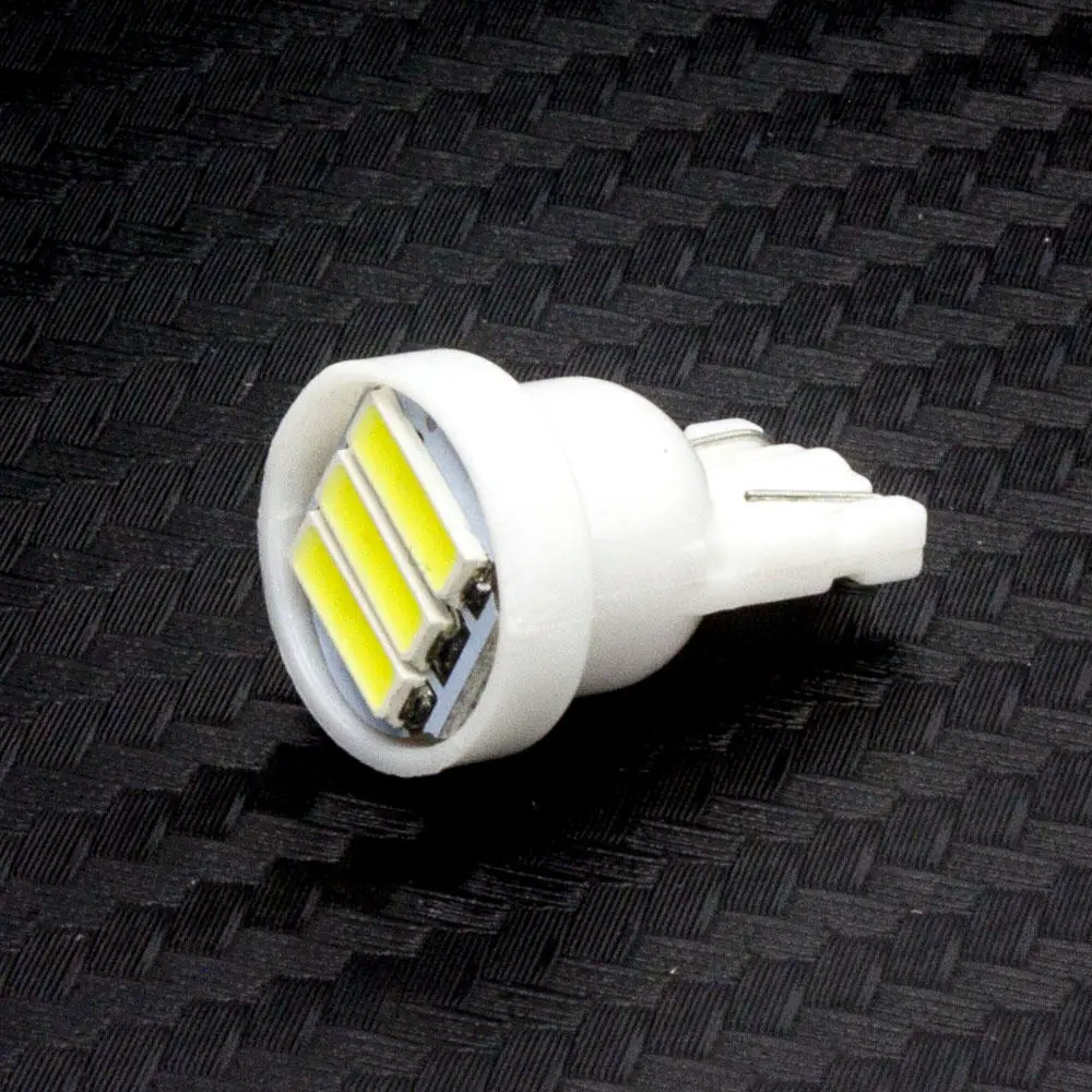 10 Pcs T10 3-7020 SMD LED White Reading Lights DC 12V For Dome Festoon Door Trunk Bulbs License Plate Lamp