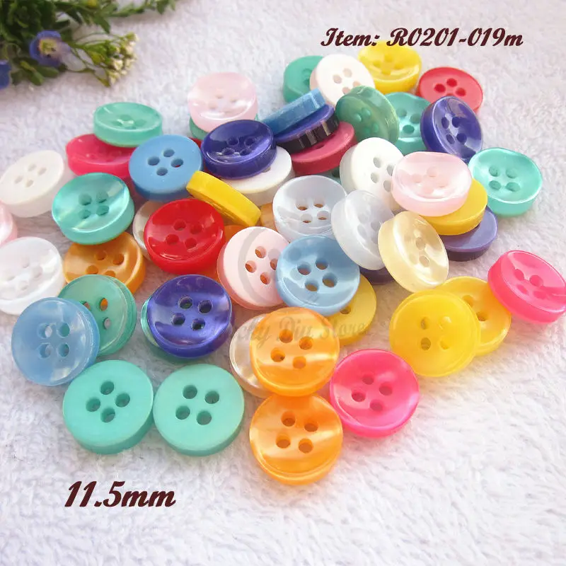 100 шт. 11,5 мм разноцветная полимерная чаша с 4 отверстиями, перламутровая рубашка, аксессуары, свободные пуговицы, принадлежности