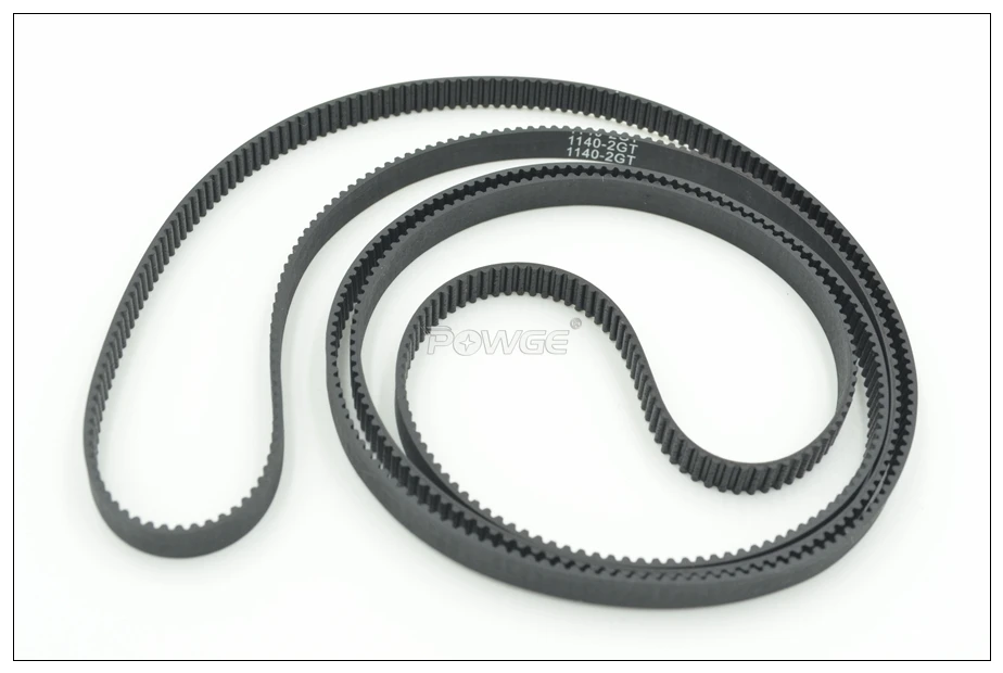 POWGE Pitch Length 1040 1100 1110 1136 1140 1164 1180 1210 1220 1240 1250 2GT Timing Belt W=6/9mm GT2 Synchronous Belt 1100-2GT