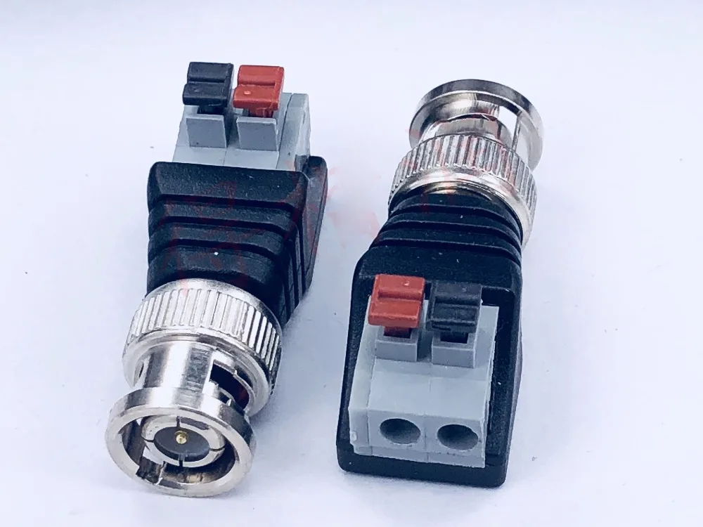 

Avoid welding BNC connector Q9 video monitoring plug press type screw BNC no. positive and negative terminal terminals.