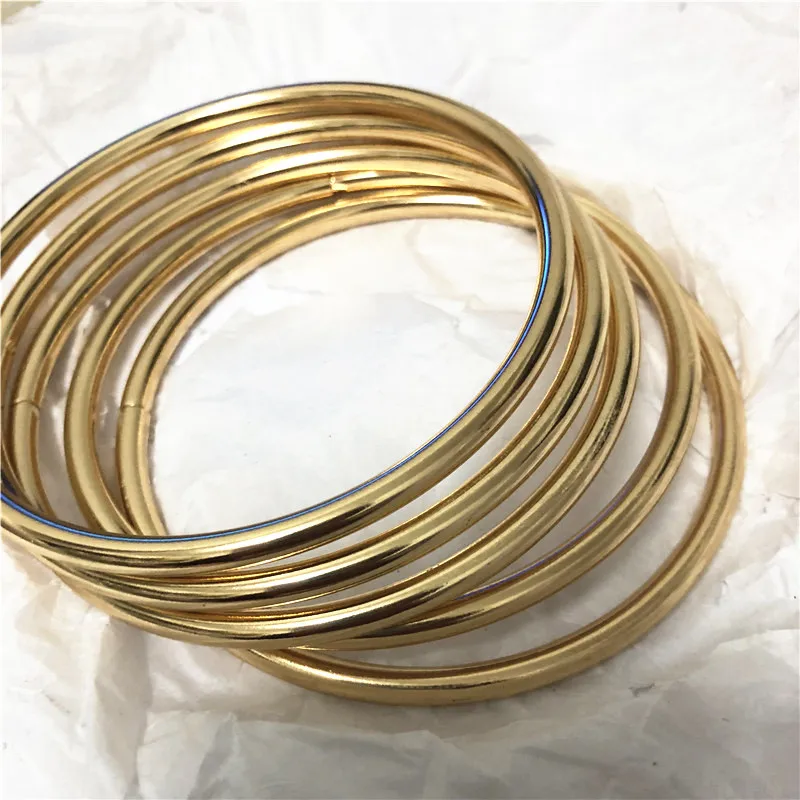 25pcs/lot Large Round O Ring 90mm GOLD Plated 5mm thickness Backpack Harness Ring DIY handmade Bag Parts hardware Accessories