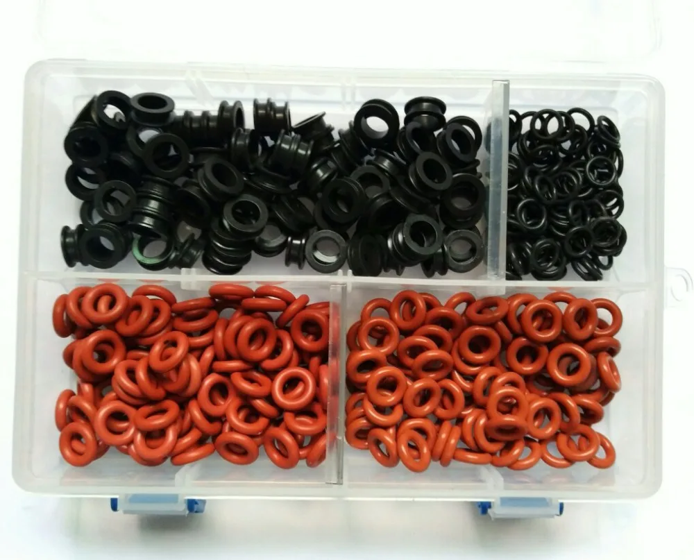 100unit/box fuel universal injector rubber seals kits rubber oring repair kits (AY-SK100)