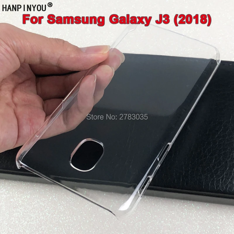 Глянцевый чехол для телефона Samsung Galaxy J3 V 2018/ Achieve /J337 5,0 дюйма, прозрачный Невидимый жесткий чехол из поликарбоната, прозрачная защитная задняя крышка