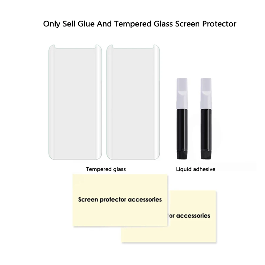 Full Glue UV Screen Protector For Samsung note 20 Ultra S21 Ultra S10 S20 Plus HW P30Pro Mate 30 pro Mate 40 Pro P40 Pro P50 Pro