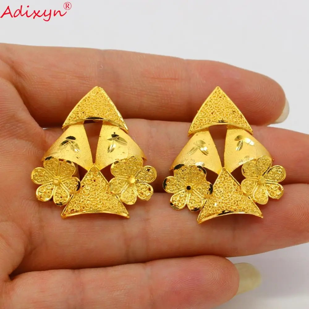 Adixyn Tree Necklace&Earrings Jewelry Set for Women Gold Color /Copper Jewelry African/Ethiopian Bridal Wedding Gifts N06088