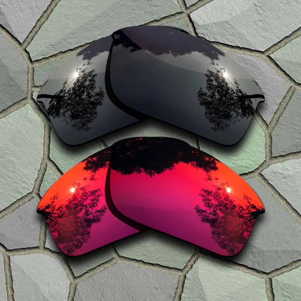 Grey Black&Violet Red Sunglasses Polarized Replacement Lenses for Oakley Bottle Rocket