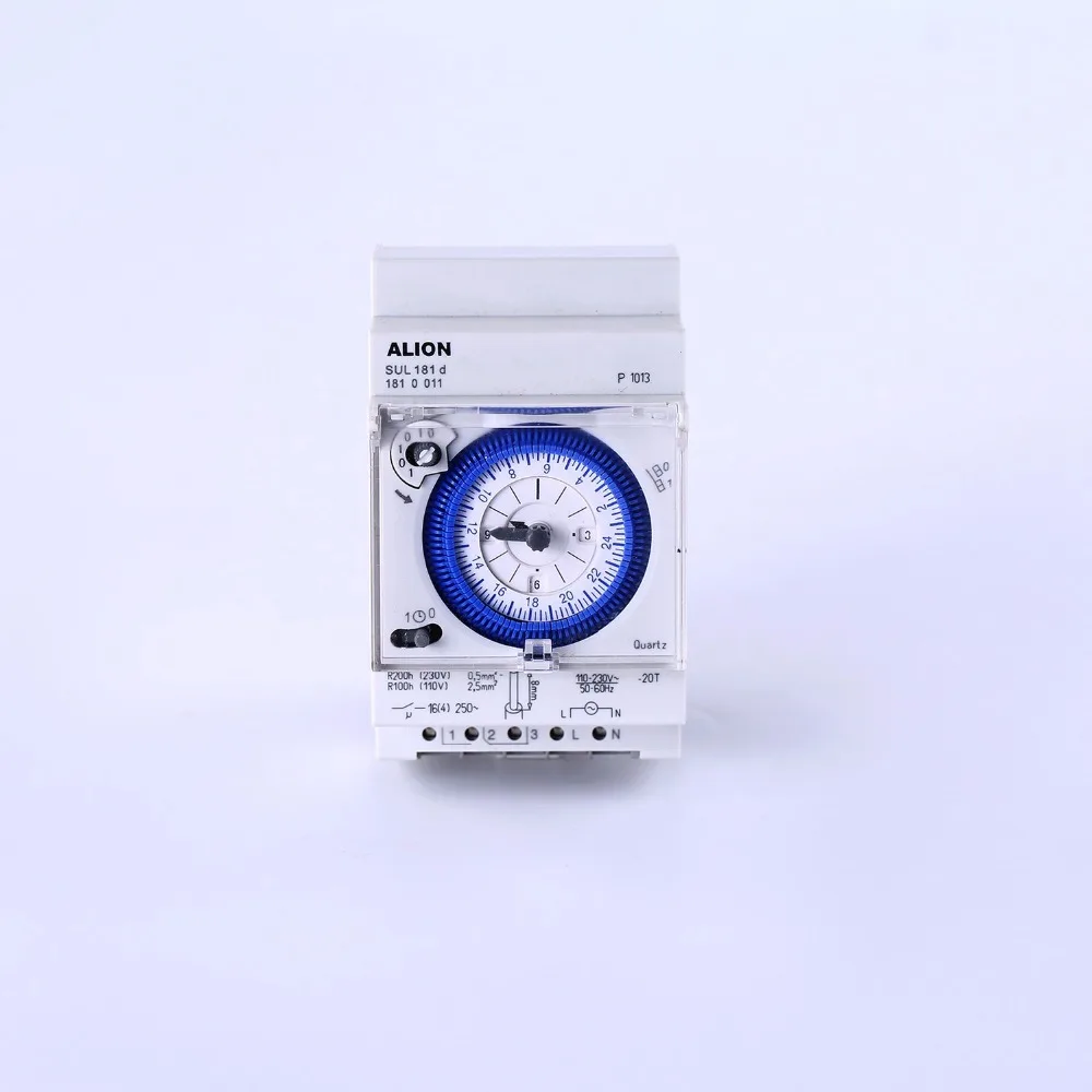 

Analog Mechanical Timer Switch 110V-220V 24 hours Daily Programmable 15min Setting Time Switch Relay SUL181D