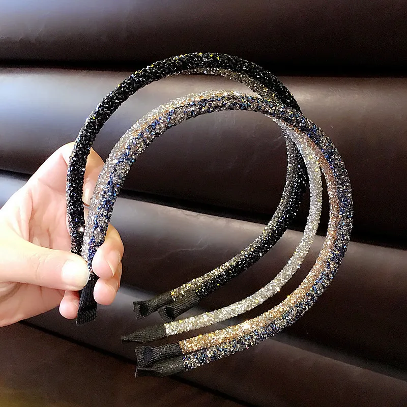 2018 New Full drill Rhinestone Hair Hoop Headband Hairband for Women Girls Shining Hair Band Hair Accessories 1PCS FANSSEE