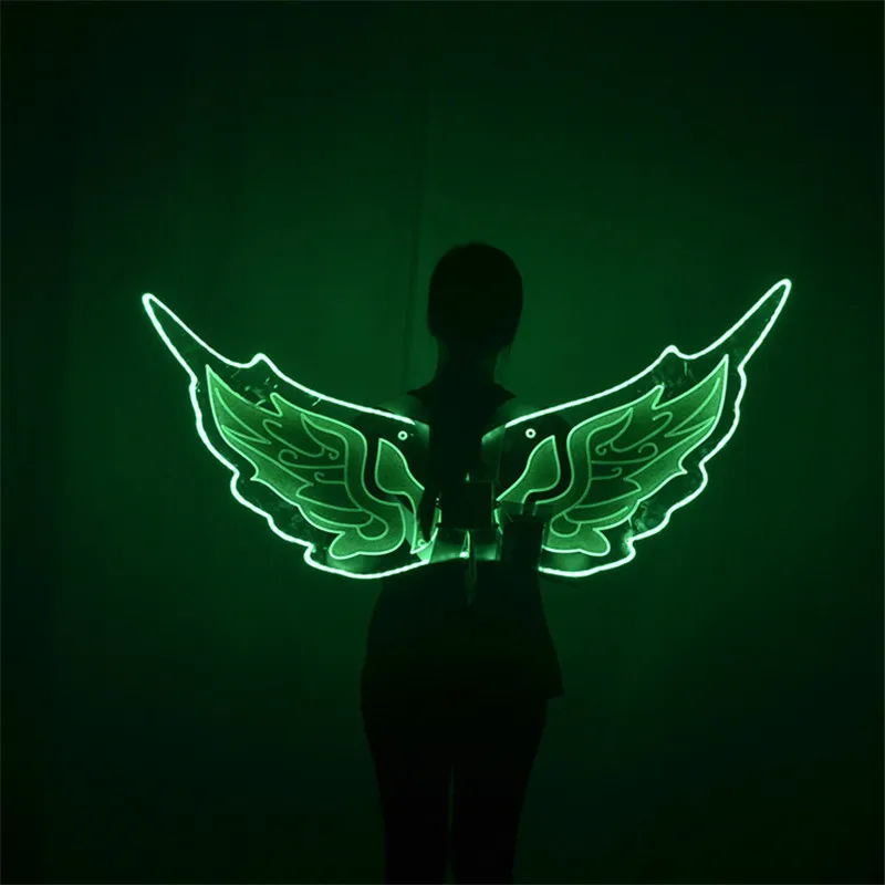 P02 Club model perform wears led light wings RGB colorful butterfly backplane dj luminous led costumes stage dance wings party