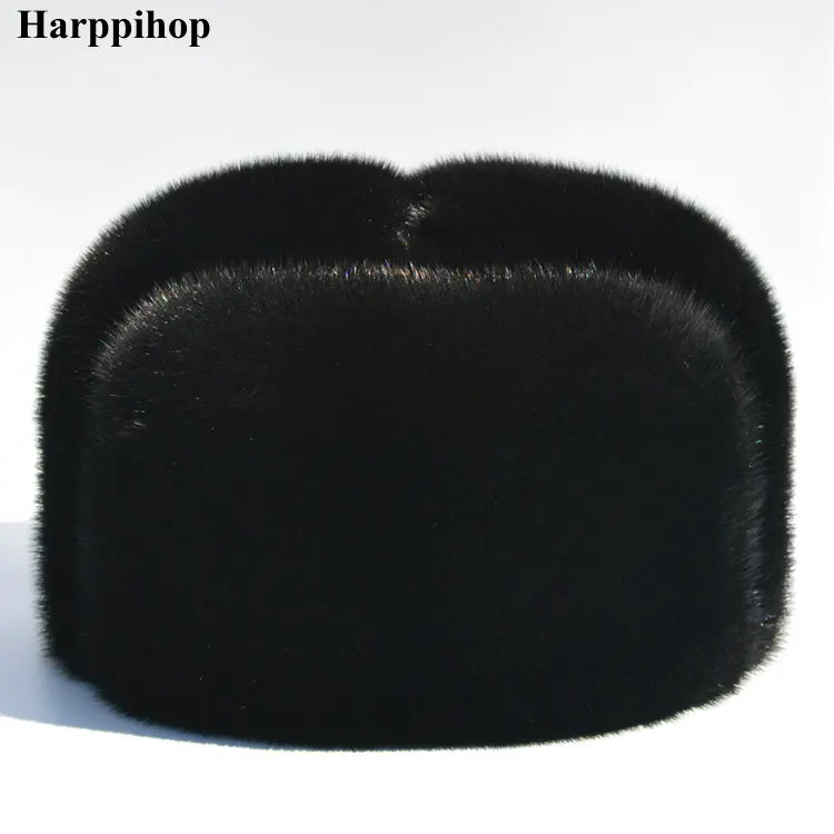 Autumn and winter mink fur casual the elderly mink hat fur hat lei feng hat for man