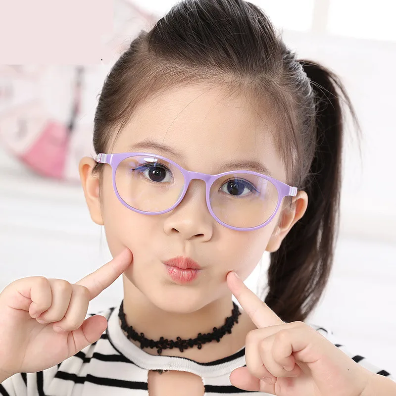 

TR90 Plastic Titanium Kids Frame Eyeglasses Children Glasses Silicone Frame Rubber Cat Animal Safe Unbreaken Myopia Frame