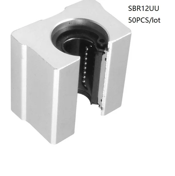 

50pcs/lot SBR12UU Open Type Linear Ball Bearing Block for SBR12 12mm linear guide rail for CNC router parts SME12UU