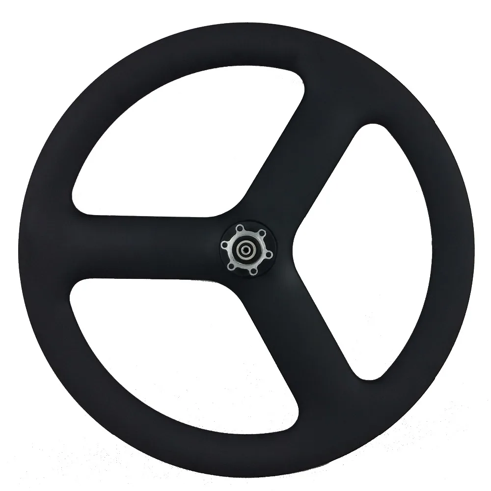 Small 20 Inch Carbon V Brake/Disc 6 Bolt 3 Spoke 451 Cycle Road Diy UD 23mm Width Tri Wheels Ride Track Fixed Gear 20er Wheelset
