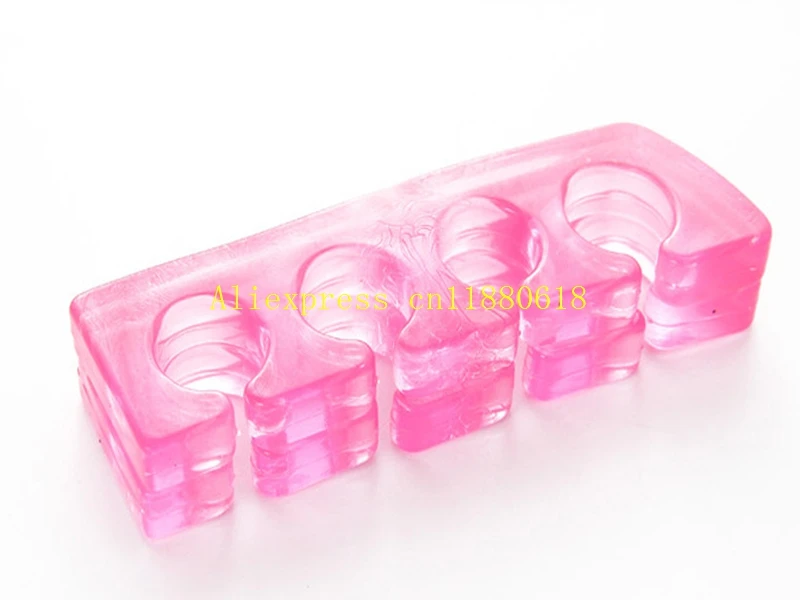 

1200pcs/lot Fastshipping Silicone Soft Form Toe Separator & Finger Spacer For Manicure Pedicure Nail Tool Flexible Soft Silica